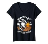 Mujer ¿Qué Pasa si no Soy lo Suficientemente Salvaje Amante de los Animales Mapache Camiseta Cuello V