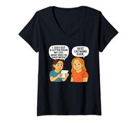Mujer ¿Qué Quiere Miau? - Divertido diseño de Juego de Palabras de Gato Camiseta Cuello V