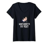 Mujer ¿Qué Samatta Fa Usted? Camiseta Cuello V