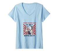 Mujer ¿Qué tan difícil puede ser una obra de arte retro feminista Camiseta Cuello V