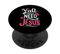 Mujer Que Todos Necesitan a Jesús Divertido Devoto de la Biblia de fe Cristiana PopSockets PopGrip Adhesivo