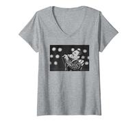 Mujer Queen Freddie Mercury Live The Works Tour NEC Arena 1984 Camiseta Cuello V