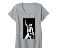 Mujer Queen The Works Gira con Freddie Mercury en Vivo en Wembley Camiseta Cuello V