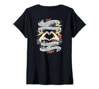Mujer Querida Persona Detrás De Mí Viral Bondad Tradicional Tatuaje Camiseta Cuello V