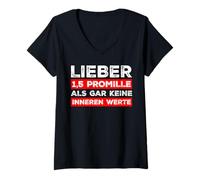 Mujer QUERIDO 1,5 PROMILLOS QUE NINGÚN VALORES INTERIORES. cerveza Fun Camiseta Cuello V