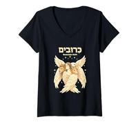 Mujer Querubines Biblicamente Preciso Ángel Biblia Hebreo Weirdcore Camiseta Cuello V