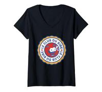 Mujer Queso con Logo de Vaca LVQR Le Club Du Rire Camiseta Cuello V