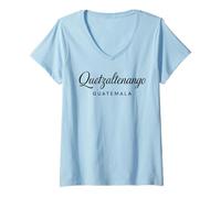 Mujer Quetzaltenango Guatemala Chapin Pride 502 Xela Quetzal Raíces Camiseta Cuello V
