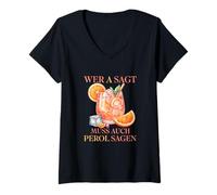 Mujer Quien Dice Que también Debe Decir Perol Funny Summer Design Camiseta Cuello V