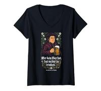 Mujer Quien no Tiene Cerveza, no Tiene Nada Que Beber Camiseta Cuello V