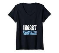 Mujer Quiero a mi Hija Adolescente Camiseta Cuello V