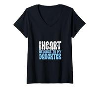Mujer Quiero a mi hija Camiseta Cuello V