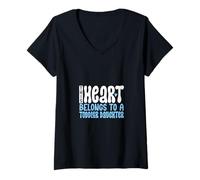 Mujer Quiero a mi hija Camiseta Cuello V