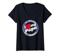 Mujer Quiero A Mi Papá El Mejor Del Mundo Frase Camiseta Cuello V