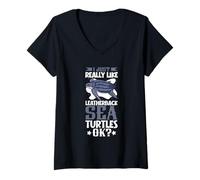 Mujer Quiero a mi Tortuga laúd Camiseta Cuello V