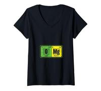 Mujer Química OMG Moléculas y Magia Camiseta Cuello V
