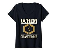 Mujer Química Orgánica Ochem Ochem Sobreviviente Premed Chem Major Camiseta Cuello V