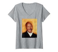Mujer Quincy Jones Thriller Productor de Michael Grecco Camiseta Cuello V