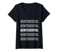 Mujer Quintaesencia Camiseta Cuello V