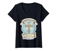 Mujer Quiropráctico Cristiano Quiropráctica Es Mi Ministerio Jesús Dios Camiseta Cuello V