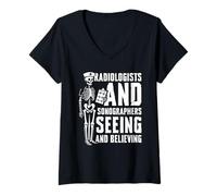 Mujer Radiólogos Camiseta Cuello V
