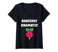 Mujer Radishes vegetable funny quote dramatic radish Camiseta Cuello V