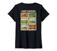 Mujer Raíces de Sri Lanka Lugares emblemáticos de Ceilán Sigiriya Camiseta Cuello V