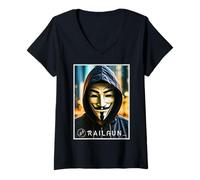 Mujer RAILGUN - Criptografía Anónima para Finanzas Descentralizadas Camiseta Cuello V