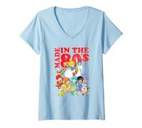 Mujer Rainbow Brite Made In The 80's Distressed Group Shot Camiseta Cuello V