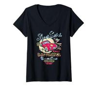 Mujer Rally de Resistencia de Super Cars Vintage de Costa a Costa Desde 1956 Camiseta Cuello V