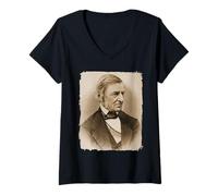 Mujer Ralph Waldo Emerson, Famous American Abolitionist and Poet Camiseta Cuello V