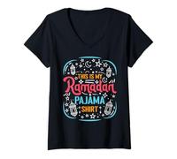 Mujer Ramadán Kareem Eid Mubarak Este es mi Ramadán Camiseta Cuello V