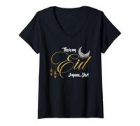 Mujer Ramadan Kareem Muslims Eid Man Woman This Is My Eid Pijama Camiseta Cuello V