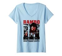 Mujer Rambo III God Would Have Mercy Stallone Película Camiseta Cuello V
