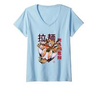Mujer Ramen Explosión Japonesa Food Art Design Camiseta Cuello V