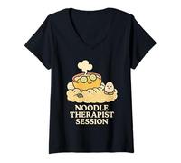Mujer Ramen Lover Slurp Club Tonkotsu Noodle Chef Comida Japonesa Camiseta Cuello V