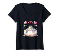 Mujer Rana de cuento de hadas para niños y niñas Camiseta Cuello V