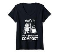 Mujer Rana Eso es Todo Vas en el Humor de jardinería Compost Camiseta Cuello V