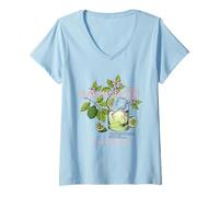 Mujer Ranch Water Texas Lime Cocktail Floral Aesthetic Camiseta Cuello V