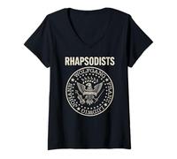 Mujer Rapsodistas Compositores clásicos Mozart Beethoven Bach Haydn Camiseta Cuello V