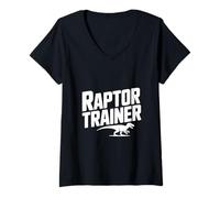 Mujer Raptor Trainer - Amante de los Dinosaurios para fanáticos del jurásico Camiseta Cuello V
