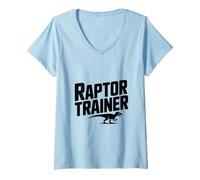 Mujer Raptor Trainer - Amante de los Dinosaurios para fanáticos del jurásico Camiseta Cuello V