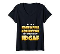 Mujer Rare Knife Collector Vintage Prop Movie World War Knives Camiseta Cuello V