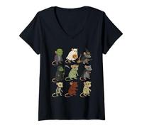 Mujer Rat Spooky Witch Boo Zombie Halloween Boys & Girls Camiseta Cuello V