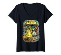 Mujer Rata de Laboratorio verificada: Solo una más. ¡Gota! - Ciencia Divertida Camiseta Cuello V