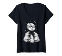 Mujer Rats Howling At CD Moon Camiseta Cuello V