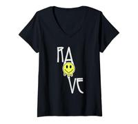 Mujer Rave Tecno Camiseta Cuello V