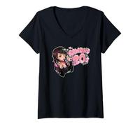 Mujer Rawring 20s Scene Girl Emo Pink RAWR Y2K Texto Burbuja Camiseta Cuello V
