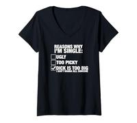 Mujer razones por las que estoy soltero Camiseta Cuello V