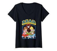 Mujer READ Ancient Demon Sarcastic Retro Vintage Funny Adult Humor Camiseta Cuello V